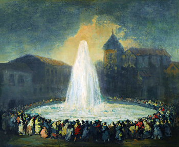 Эухенио Лукас Веласкес. Фонтан в Мадриде. Холст, масло. 70х90. 1858. Национальный музей романтизма (Мадрид).