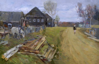 Варламов Алексей Григорьевич. Весна в деревне. Холст, масло. 59,3х91,3. 20 век. Путевой дворец (Солнечногорск).