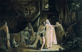 Рябушкин Андрей Петрович. Ноев ковчег. Холст, масло. 42х65,5. 1882. Государственный Русский музей.