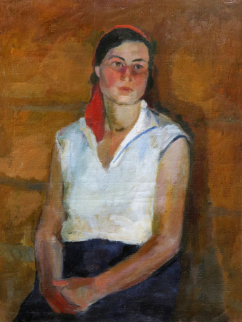 Лекомцев Константин Михайлович. Дуся. Холст, масло. 76х59. 1935. Пермская государственная художественная галерея.