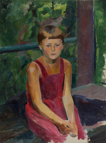 Лекомцев Константин Михайлович. Портрет девочки. Холст, масло. 84х64. 1930-е. Пермская государственная художественная галерея.