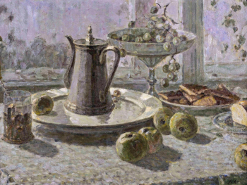 Хныгин Лазарь Алексеевич. Натюрморт. Холст, масло. 50х67. 1940-е. Нижегородский государственный художественный музей.