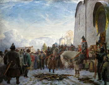Куликов Афанасий Ефремович. Александр Невский. Холст, масло. 193х252. 1945. Курская государственная картинная галерея имени А.А.Дейнеки.