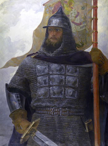 Куликов Афанасий Ефремович. Александр Невский. Холст, масло. 135х100. 20 век. Калужский музей изобразительных искусств.