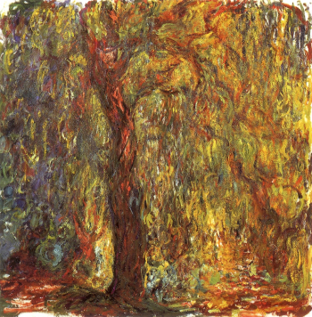 Клод Моне. Плакучая ива. Холст, масло. 100,5х100,5. 1918-1919. Музей Мармоттан-Моне.