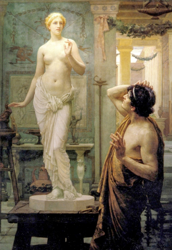 Эрнест Норманд. Пигмалион и Галатея. Холст, масло. 152х121. 1886. Художественная галерея и библиотека Аткинсона.