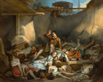 Адам Бреннер. Августин в чумной яме. Холст, масло. 1841. Частное собрание.