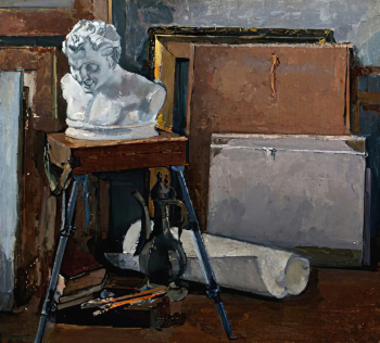 Шорчев Акиндин Петрович. В мастерской художника. Холст, масло. 91х100. Историко-краеведческий и художественный музей (Тула).