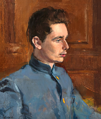 Шорчев Акиндин Петрович. Портрет юноши. Холст, масло. 54х48. 1955. Историко-краеведческий и художественный музей (Тула).