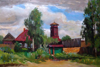 Чёрный Александр Васильевич. Елабуга. Пожарная каланча. Холст, масло. 60х90. 2006. Елабужский государственный историко-архитектурный и художественный музей-заповедник.