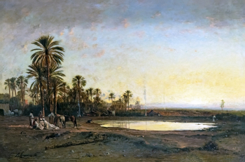 Виктор-Пьер Юге. Оазис. Холст, масло. 1866. Музей изящных искусств Каркассона.