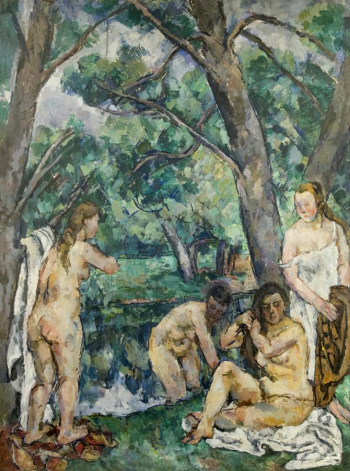 Кончаловский Пётр Петрович. Купальщицы в Абрамцево. Холст, масло. 278х207. 1920-1921. Государственный историко-художественный и литературный Музей-заповедник Абрамцево.