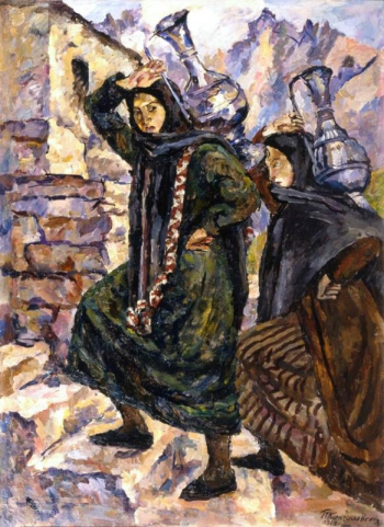 Кончаловский Пётр Петрович. Две грузинки с кувшинами. Холст, масло. 175,3х130,5. 1927. Пензенская областная картинная галерея имени К.А.Савицкого.