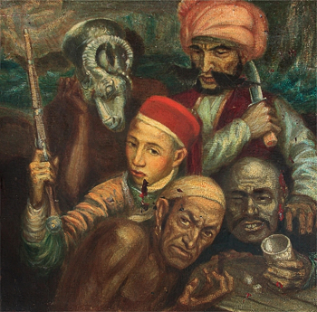 Мамонтов Николай Андреевич. Корсары. Холст, масло. 65,5х64,6. 1944. Художественно-мемориальный музей К.С.Петрова-Водкина.