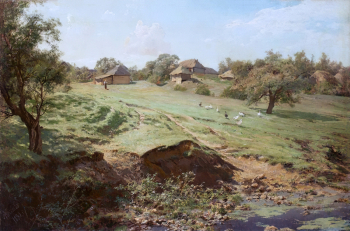 Киселёв Александр Александрович. Хутор. Холст, масло. 59х89. 1899. Рязанский государственный областной художественный музей имени И.П.Пожалостина.