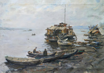 Боков Анатолий Николаевич. Кама. Холст, масло. 45,2х63,5. 1943. Нижнетагильский музей изобразительных искусств.