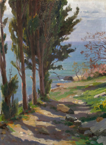 Крошечкин-Крошицкий Михаил Павлович. Крымский вид. Картон, масло. 33,5х24,5. 20 век. Севастопольский художественный музей имени Михаила Павловича Крошицкого.