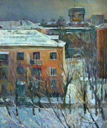Ипатов Игорь Евгеньевич. Вид из окна мастерской. Холст, масло. 60х50. 2014. Музейно-выставочный центр (Серпухов).