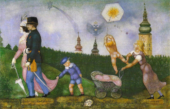Франц Люби. Прогулка. Холст, масло. 1967. Частная коллекция.