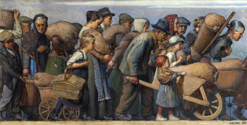 Пьер Блан. Чёрный рынок. Холст, масло. 1917. Национальный музей истории и искусства (Люксембург).