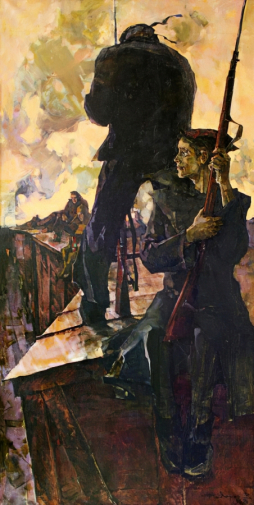 Фёдоров Виктор Кронидович. Шёл парнишке 17-й год. Холст, масло. 164х85. 1968. Государственный музей изобразительных искусств Республики Татарстан.