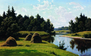 Щербаков Борис Валентинович. Июнь в Подмосковье. Картон, масло. 1984. Государственная Третьяковская галерея.