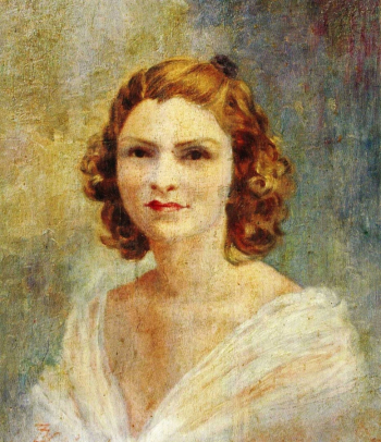 Зеф Коломби. Женский портрет. Холст, масло. 1933. Национальная галерея изобразительных искусств Албании.