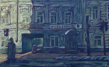 Марусич Владимир Александрович. Переход. Бумага, пастель. 41,2х65. 2006. Художественная галерея (Кострома).
