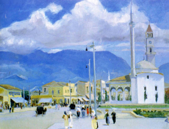 Вангьюш Мио. Тирана. Холст, масло. 1942. Национальная галерея изобразительных искусств Албании.