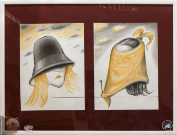 Силкина Марга Александровна. Вариация 3 и 4. Бумага, сангина, карандаш. 2015. Собрание семьи художника.