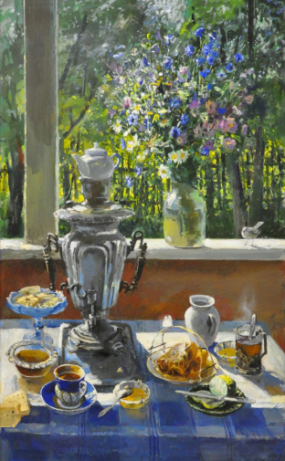 Яковлев Андрей Алексеевич. Медовый Спас. Холст, масло. 130х81. 2009. Мурманский областной художественный музей.