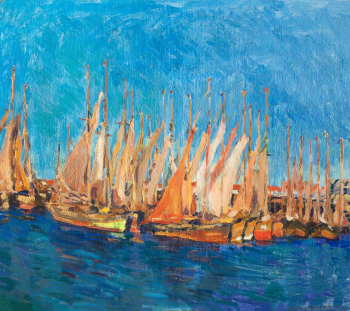 Яковлев Михаил Николаевич. Бельгийский порт. Холст, масло. 70х80. 1924. Волгоградский музей изобразительных искусств имени И.И.Машкова.
