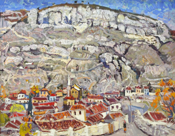 Сергеева Нина Алексеевна. Бахчисарай. Картон, масло. 86х112. 1968. Вологодская областная картинная галерея.