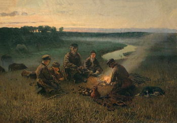 Коровин Пётр Иванович. Ночное. Холст, масло. 46х65. 1890. Великоустюгский государственный историко-архитектурный и художественный музей-заповедник.