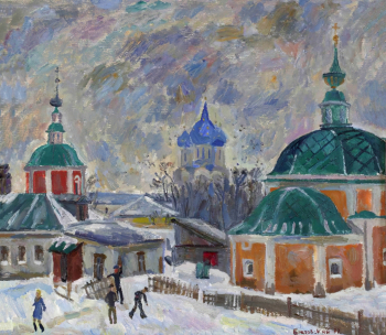 Браговский Эдуард Георгиевич. Суздаль. Картон, масло. 70х79,5. 1977. Пермская государственная художественная галерея.