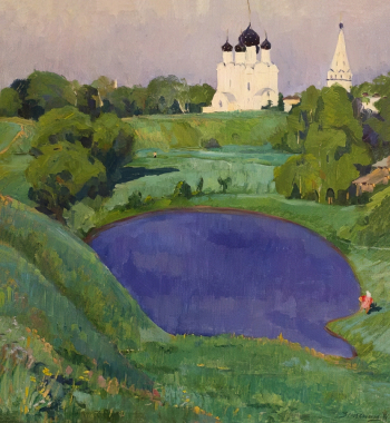 Зацепина Зинаида Ильинична. Суздаль. Холст, масло. 67,9х63,1. 1971. Пензенская областная картинная галерея имени К.А.Савицкого.