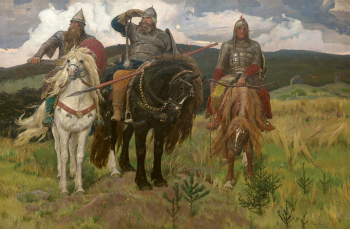 Васнецов Виктор Михайлович. Богатыри. Холст, масло. 295,3х446. 1881-1898. Государственная Третьяковская галерея.