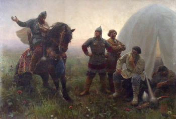 Рерберг Фёдор Иванович. Богатырская застава. Холст, масло. 192х281. 1895. Дальневосточный художественный музей.