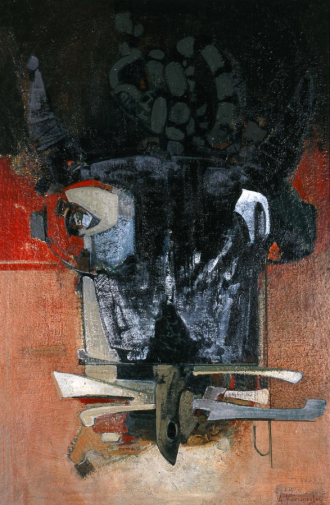 Алекос Контопулос. Гея. ДВП, масло. 148х99. 1960. Национальная галерея Греции (Музей Александроса Суцоса).