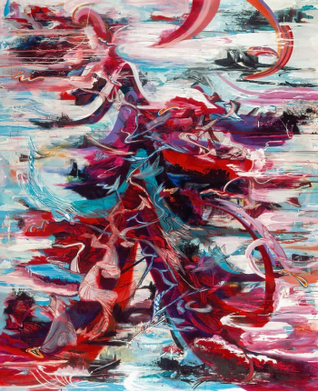Сулинг Ван. Петли. Холст, акрил. 245х200. 2006. Частное собрание.