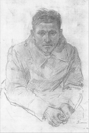 Годына Сергей Митрофанович. Пленный. Бумага, карандаш. 40,3х27. 1943. Государственный историко-мемориальный музей-заповедник Сталинградская битва.