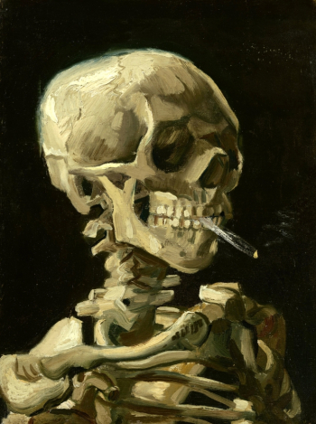 Винсент Ван Гог. Череп с горящей сигаретой. Холст, масло. 32х24,5. 1885-1886. Музей Винсента Ван Гога (Амстердам, Нидерланды).