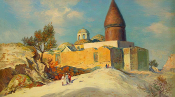Петров Владимир Митрофанович. Бухара. Чашма Аюб. Холст, масло. 40х70. 1976. Астраханская государственная картинная галерея имени П.М.Догадина.