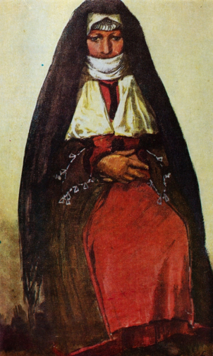 Лансере Евгений Евгеньевич. Армянка. Зангезур. Бумага, акварель, темпера. Собрание Е.Е.Лансере.