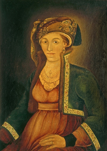 Захарий Зограф. Портрет Християнии Зографски. Холст, масло. 81,5х58. 1844. Национальная художественная галерея Болгарии.