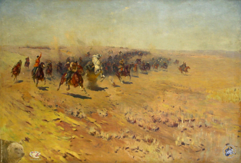Греков Митрофан Борисович. Кавалерийская атака 1-й Конной армии. Холст, масло. 1927. Центральный музей Вооруженных Сил Российской Федерации.