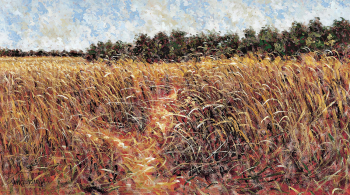 Самир Саммон. Пшеничное поле. Холст, масло. 40х60. Собрание автора.