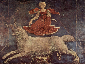 Франческо дель Косса. Овен. Фреска. 1469-1470. Палаццо Скифанойя (Феррара).
