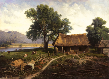 Клодт Михаил Константинович. Вид на острове Валааме. Холст, масло. 110х154. 1857. Томский областной художественный музей.
