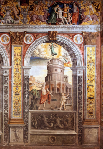 Джованни Мария Фальконетто. Дева. Фреска. 1515-1520. Дворец Д`Арко, Мантуя.